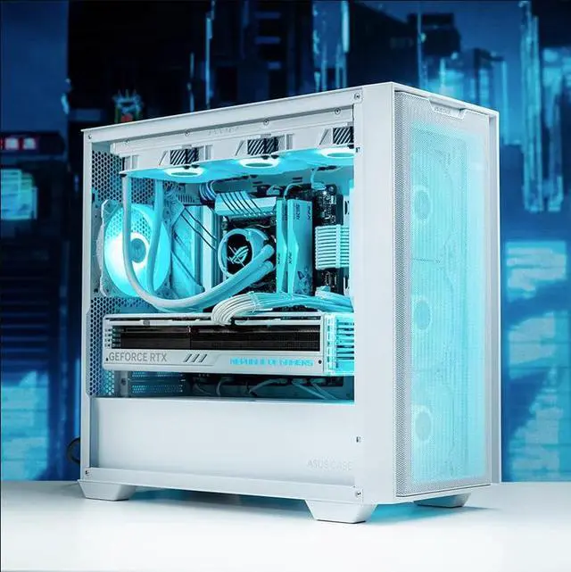 Alt view image 6 of 7 - ASUS A21 Gaming Chassis Case, Support YTX Back-Connector Micro-ATX Motherboard, Hidden-connector Design, Support 360mm Liquid Cooler(White)