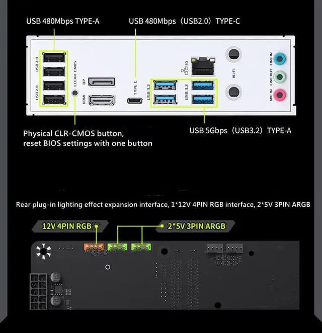 Alt view image 4 of 7 - MAXSUN DIY-APE H610-KING Back-Connector YTX Motherboard, Hidden Connector Design, LGA1700 for Intel 13th/12th Processor, DDR4