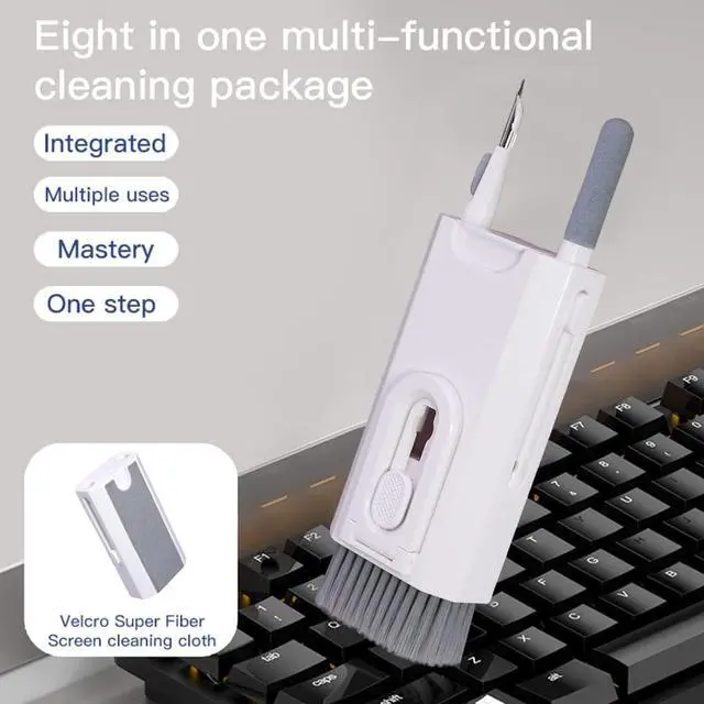 Alt view image 4 of 7 - CORN 8-in-1 Multi - Function Cleaning Kit, Cleaning Pen for Airpods Earbuds, Multi-Function Cleaning for Keyboards, Phone Screen, Key Puller