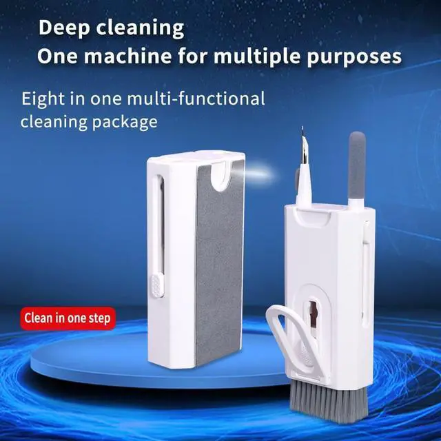 Alt view image 5 of 7 - CORN 8-in-1 Multi - Function Cleaning Kit, Cleaning Pen for Airpods Earbuds, Multi-Function Cleaning for Keyboards, Phone Screen, Key Puller