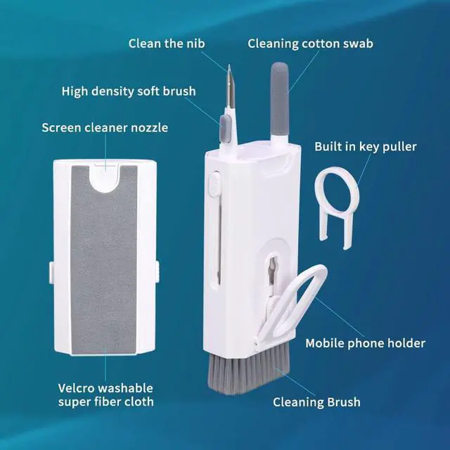 Alt view image 7 of 7 - CORN 8-in-1 Multi - Function Cleaning Kit, Cleaning Pen for Airpods Earbuds, Multi-Function Cleaning for Keyboards, Phone Screen, Key Puller