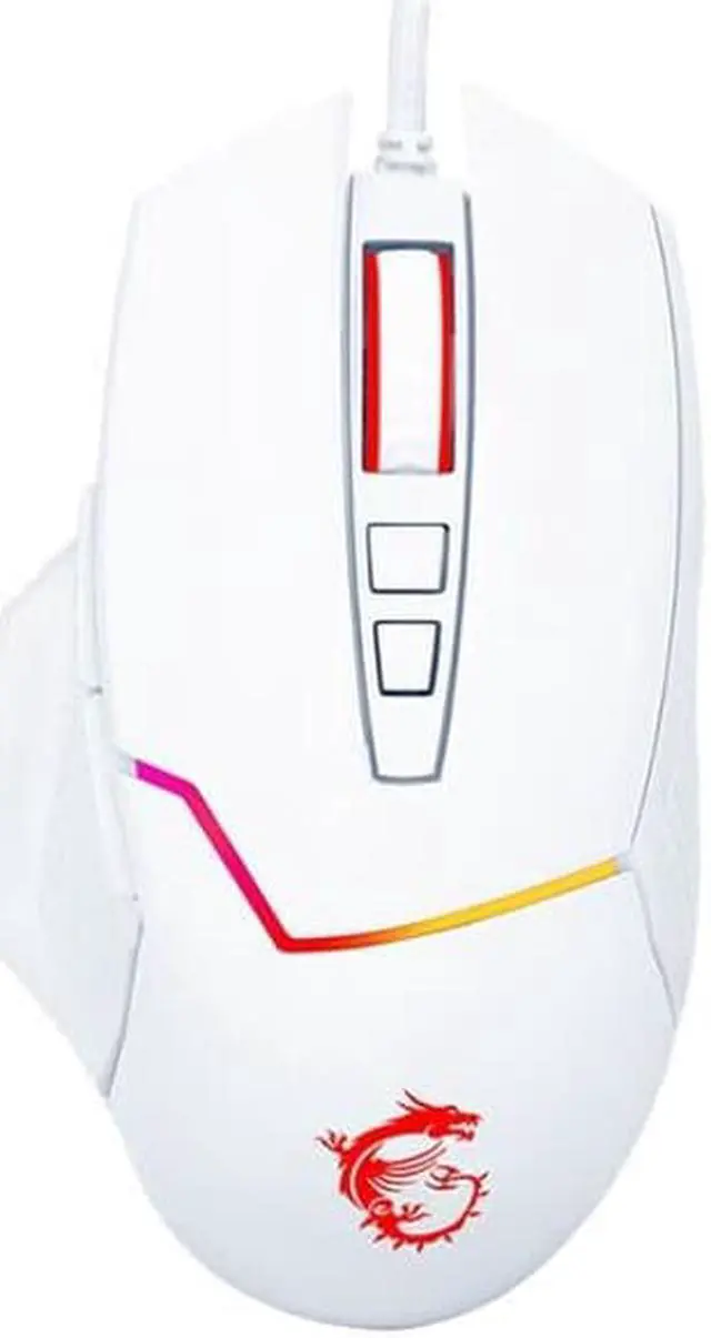 Alt view image 5 of 5 - MSI CLUTCH GM20 V2 Gaming Mouse, Wired, RGB Glare, Dragon Spirit Lamp Of Faith,  Gaming Mouse, Ergonomics, White