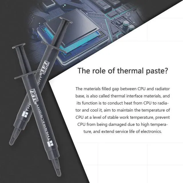 Alt view image 5 of 5 - Thermalright TF7 2g Thermal Paste Compound for Coolers,Thermal Conductivity is 12.8W/m.k-2 Grams, with a Spatula Tool(TF7 2g)