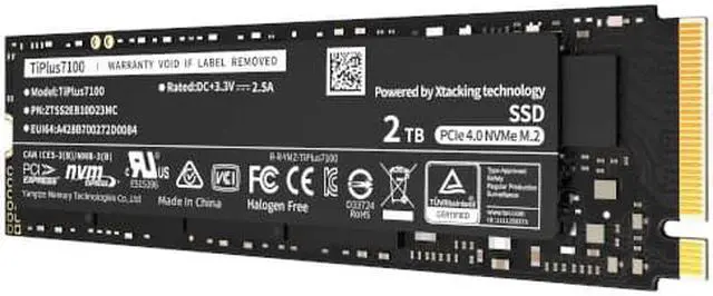 Alt view image 4 of 4 - CORN TiPlus7100  M.2 2280 2TB PCIe 4.0 x4 NVMe 1.4 232-layer 3D NAND flash Internal Solid State Drive (SSD) For Desktop PC Laptop PS5