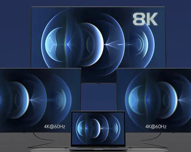 Alt view image 4 of 7 - USB 4 Cable[USB-IF Certification] Compatible Thunderbolt 4/3 Cable 90 Degree 40Gbps Data Transfer, 8K@60Hz/Dual 4K Display, PD100W Charging for MacBook Pro, iPad Pro, ipad Mini, Laptop SSD 3.28 ft.