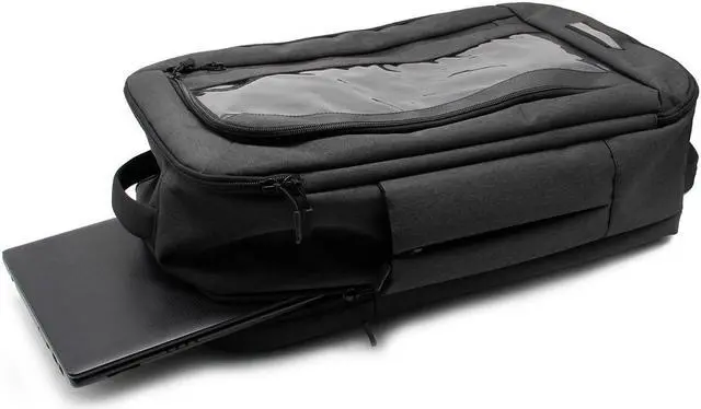 Alt view image 5 of 7 - QANBA Shield Shoulder Rocker Travel Storage Bag With Trendy Transparent Object Display Window