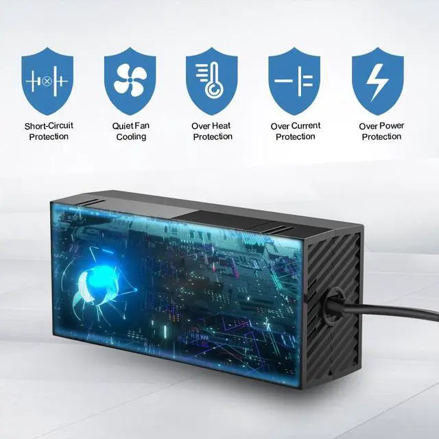 Alt view image 7 of 7 - Power Supply for Xbox One, AC Cord Replacement Power Brick Adapter 100-240V Voltage Compatible with Xbox One