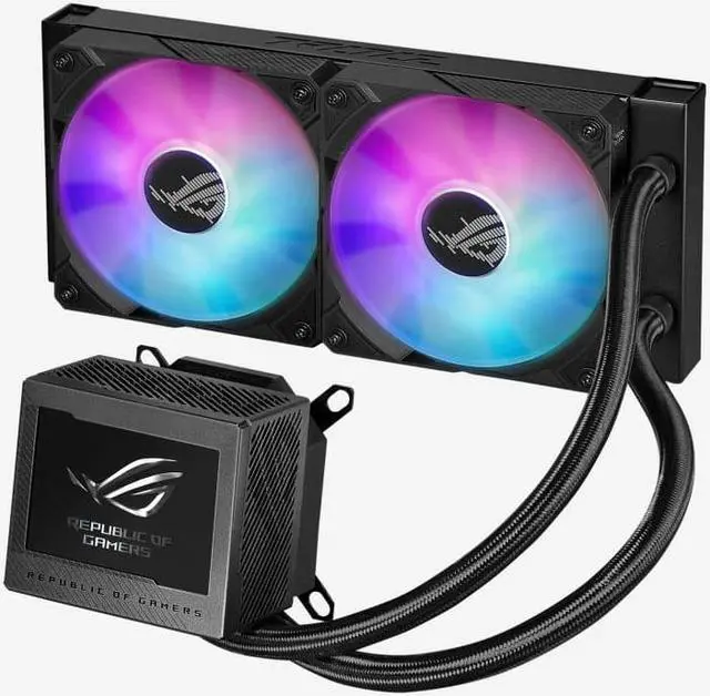 Alt view image 2 of 7 - ASUS ROG RYUJIN III 240 ARGB All-in-one Liquid CPU Cooler With 3.5 LCD, Asetek 8th Gen Pump, Pump Embedded Fan and 3x ROG 120mm Radiator Magnetic Daisy-Chainable ARGB Fans