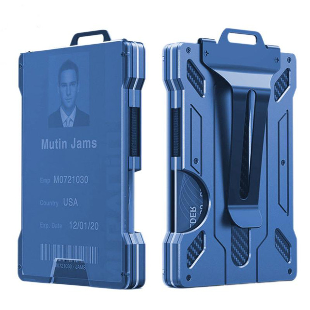thumbnail image 2 of Men's RFID Blocking Aluminum Money Clip Wallet – Slim Credit Card Holder, Minimalist, 85x54x8mm 2 of 3