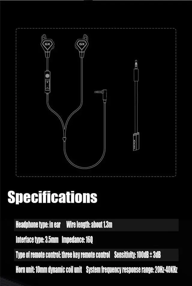 Alt view image 7 of 7 - Edifier GX04 E-Sports Edition In ear Gaming Earphones Live Earplugs Dual Microphones 3.5mm Jack for phone Laptop SWITCH White
