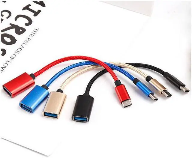 Alt view image 5 of 7 - USB C to USB Adapter USB Type C Male to USB 3.0 Female OTG Cable Compatible with MacBook Pro/Air 2019 2018 2017, Galaxy S20 S20+ Ultra Note 10 S9 S8 2 Pack Gold