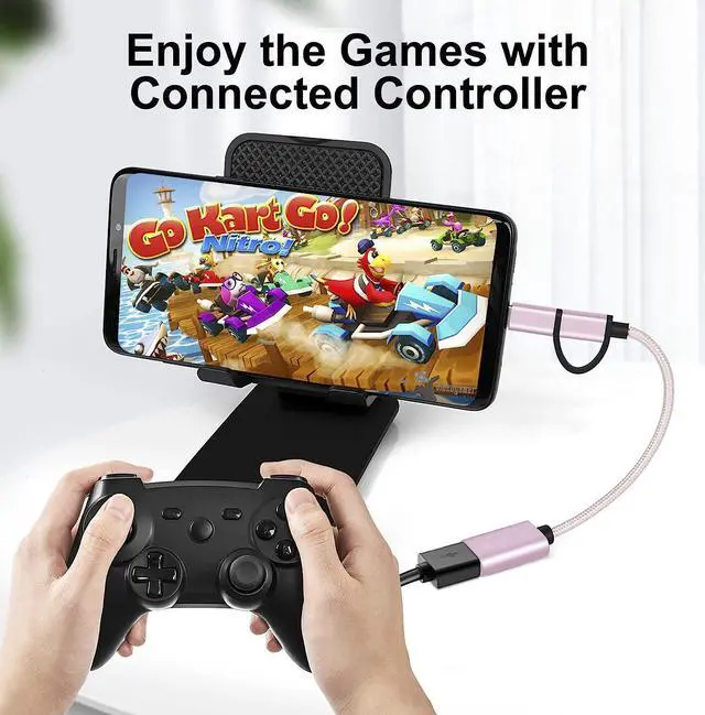 Alt view image 5 of 7 - 2-in-1 USB C/Micro to USB Adapter, USB C to USB 3.0, USB to Android OTG Adapter Cable Compatible with MacBook Pro Android Google Samsung and More, Rose Gold