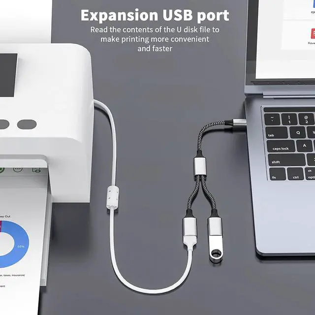 Alt view image 3 of 7 - USB C Splitter type c to Dual USB A Female Adapter Type C to Dual USB A double usb 2.0 Adapter double usb 2.0 OTG Splitter Cord Converter for MacBook Pro, Google Pixel, Galaxy S20 S22 S9 / Note 8