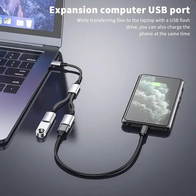 Alt view image 7 of 7 - USB C Splitter type c to Dual USB A Female Adapter Type C to Dual USB A double usb 2.0 Adapter double usb 2.0 OTG Splitter Cord Converter for MacBook Pro, Google Pixel, Galaxy S20 S22 S9 / Note 8