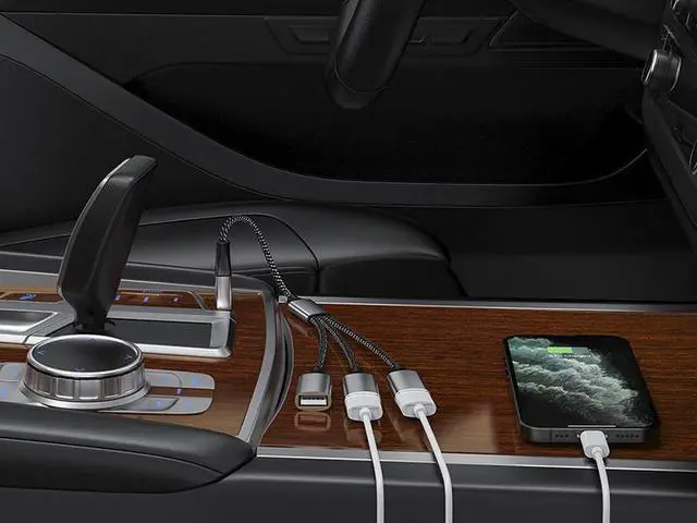 Alt view image 2 of 6 - USB C Male to Three USB Female Cable,USB c Splitter to USB USB c Splitter Audio and Charging Type C to 3 Type A 2.0 Port Splitter Multi Hub for MacBook,iPad Pro Air,Microsoft Surface Go,PC,Laptop