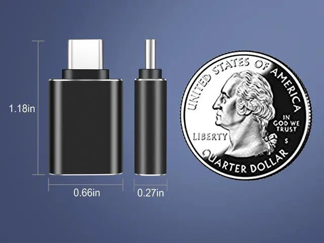 Alt view image 6 of 6 - USB C to USB 3.1 Adapter, 10Gbps USB to USB C Adapter, USB-C Male to USB 3.1 Female Type C OTG Converter for MacBook pro Laptop PC iMac iPad air 2 Pack Fully Compatible type C Interface