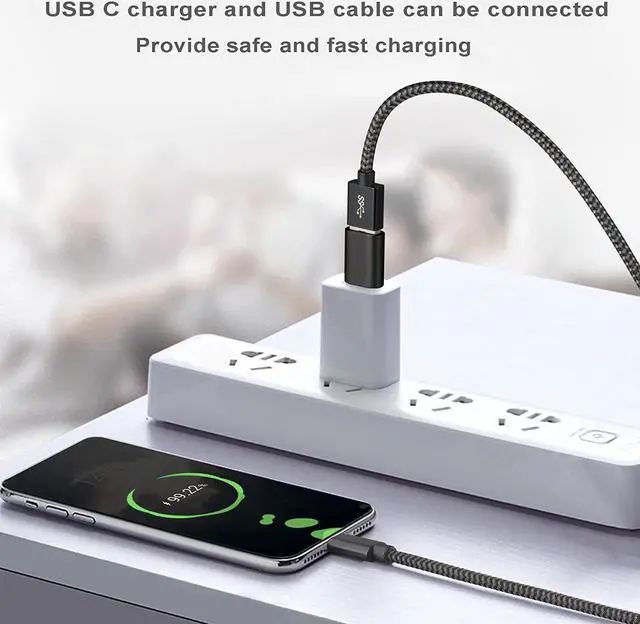 Alt view image 3 of 6 - USB C to USB 3.1 Adapter, 10Gbps USB to USB C Adapter, USB-C Male to USB 3.1 Female Type C OTG Converter for MacBook pro Laptop PC iMac iPad air 2 Pack Fully Compatible type C Interface
