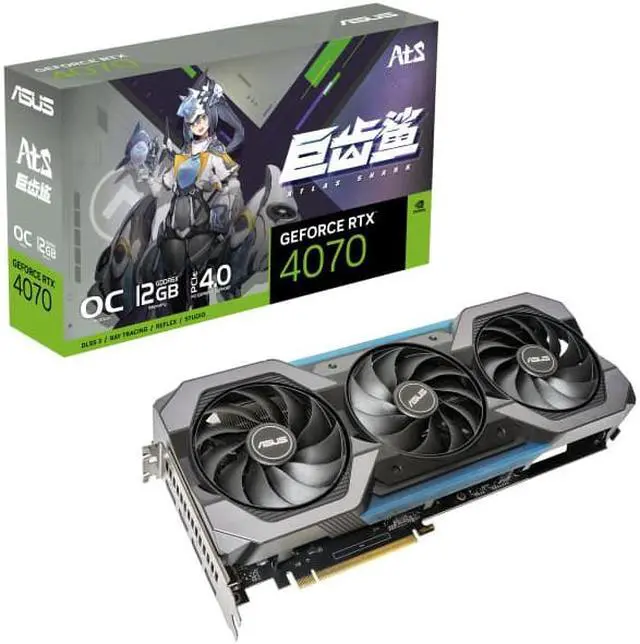 Main image of ASUS ATS RTX4070 O12G GAMING Megalodon Graphics Card (PCIe 4.0 12GB GDDR6X HDMI 2.1 DisplayPort 1.4a)