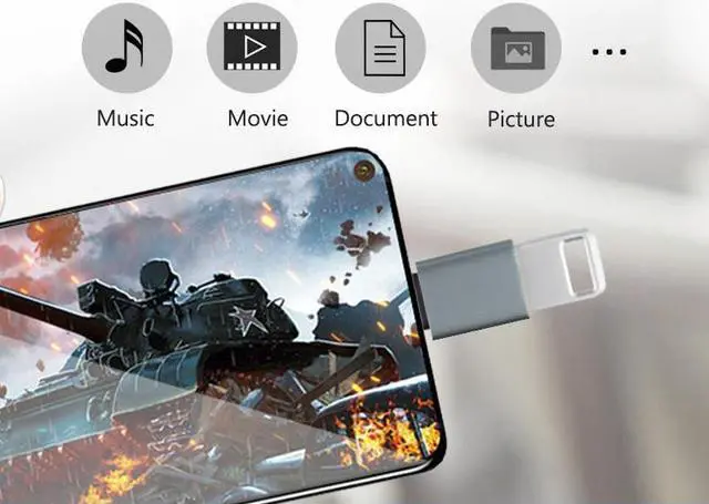 Alt view image 3 of 7 - USB C to USB Adapter, USB C Male to USB Female Adapter,USB3.2 10Gbps OTG Converter, Compatible with MacBook Pro/Air, Laptops, Phones and Other Type C Devices Black 2 Pack Anti loss design