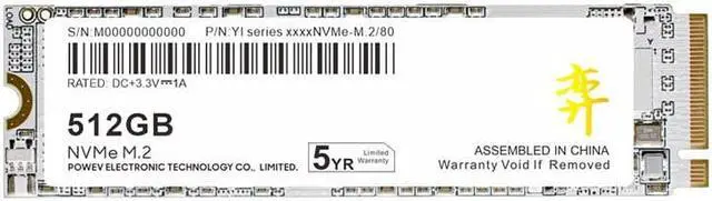 Alt view image 2 of 5 - CORN YI Series NVME1.4  M.2 SSD 512GB 1TB 2TB GEN PCIe 4.0 solid state drive TLC 3D NAND for Desktop PC NVMe m.2 ssd 7000mb/s