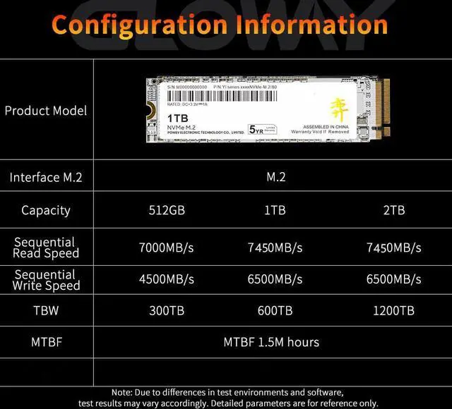 Alt view image 4 of 5 - CORN YI Series NVME1.4  M.2 SSD 512GB 1TB 2TB GEN PCIe 4.0 solid state drive TLC 3D NAND for Desktop PC NVMe m.2 ssd 7000mb/s
