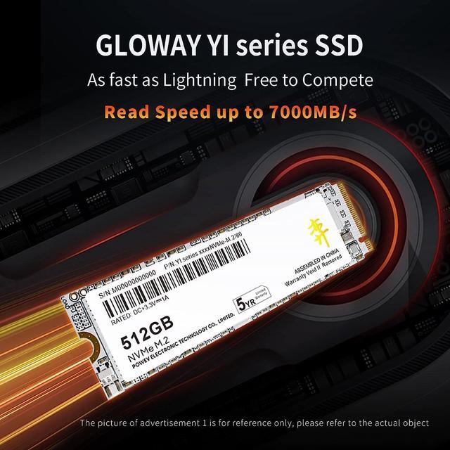 Alt view image 5 of 5 - CORN YI Series NVME1.4  M.2 SSD 512GB 1TB 2TB GEN PCIe 4.0 solid state drive TLC 3D NAND for Desktop PC NVMe m.2 ssd 7000mb/s 2TB