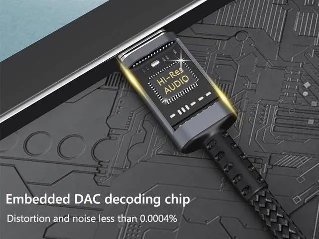 Alt view image 2 of 7 - USB C to 3.5mm Audio Headphone Adapter USB Type C to Aux Female Headphone Jack Adapter Hi-Res DAC Dongle Cable for Samsung Galaxy S21 S20 Ultra, Pixel 4 3 2 XL, iPad Pro and More