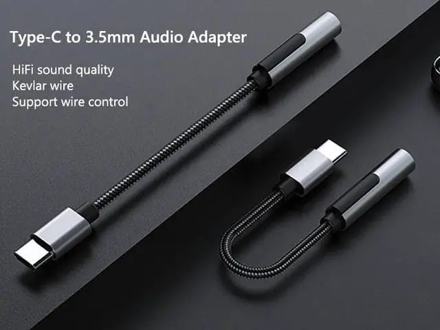 Main image of USB C to 3.5mm Female Headphone Jack Adapter,Type C to Aux Audio Dongle Cable Cord DAC: 32bits/384KHz,Compatible with Samsung Galaxy S23S21 S20 Ultra S10 S9 Plus, Note 20 10, Pixel XL, iPad Pro 2 Pack