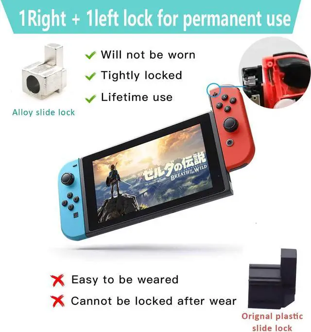 Alt view image 4 of 7 - CORN Joycon Joystick Replacement 2 Pack for Fix Drift Nintendo Switch Joy-Con Controller & Switch Lite Joystick Replacement Left/Right Analog Thumb Stick, Metal Latch, Include Y1.5