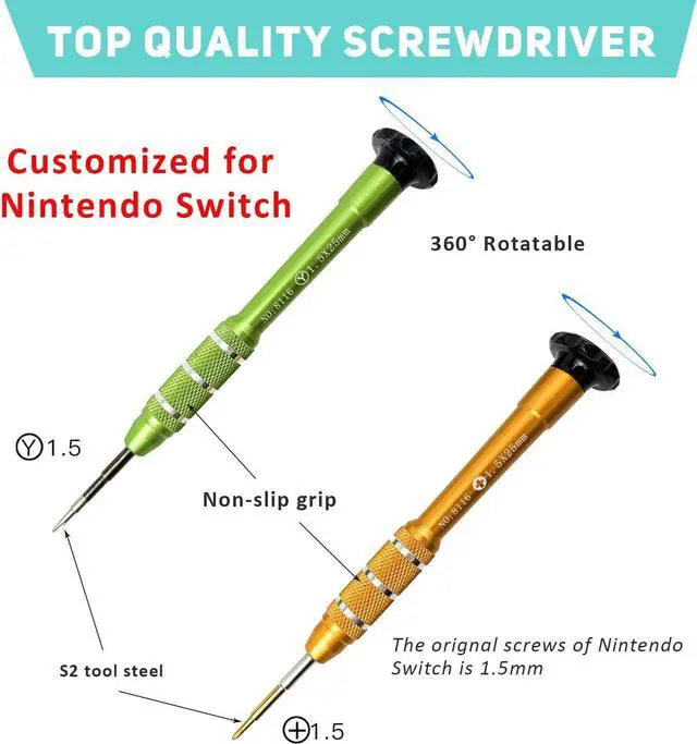 Alt view image 6 of 7 - CORN Joycon Joystick Replacement 2 Pack for Fix Drift Nintendo Switch Joy-Con Controller & Switch Lite Joystick Replacement Left/Right Analog Thumb Stick, Metal Latch, Include Y1.5