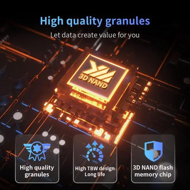 Alt view image 5 of 6 - CORN PC005 Active SSD NVME M.2 2280 1TB 256GB 512GB For Desktop PC Laptop PS5 Gen3 Internal Hard Disk Support PCIE3.0