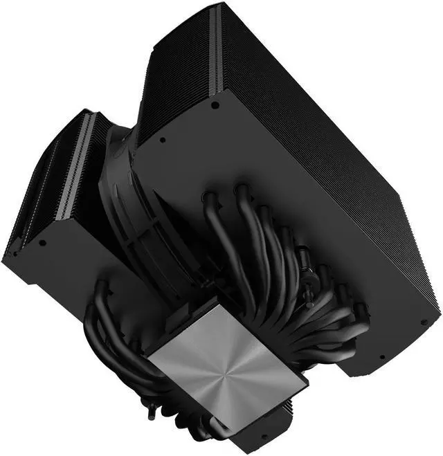 Alt view image 6 of 8 - Cooler Master MasterAir MA824 Stealth Dual Tower CPU Air Cooler, 8 Heat Pipes, Dual Mobius 120mm | 135mm Fans, Nickel-Plated Copper Base, AMD Ryzen AM5/AM4, Intel LGA1700/1200