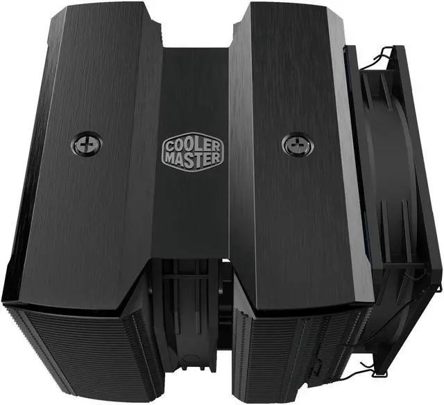 Alt view image 3 of 8 - Cooler Master MasterAir MA824 Stealth Dual Tower CPU Air Cooler, 8 Heat Pipes, Dual Mobius 120mm | 135mm Fans, Nickel-Plated Copper Base, AMD Ryzen AM5/AM4, Intel LGA1700/1200