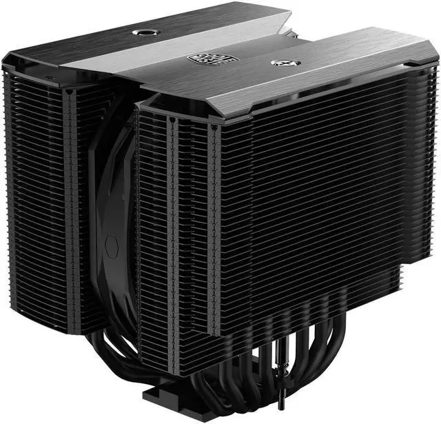 Alt view image 4 of 8 - Cooler Master MasterAir MA824 Stealth Dual Tower CPU Air Cooler, 8 Heat Pipes, Dual Mobius 120mm | 135mm Fans, Nickel-Plated Copper Base, AMD Ryzen AM5/AM4, Intel LGA1700/1200