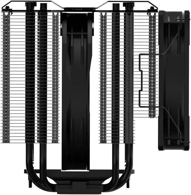 Alt view image 5 of 8 - Cooler Master MasterAir MA824 Stealth Dual Tower CPU Air Cooler, 8 Heat Pipes, Dual Mobius 120mm | 135mm Fans, Nickel-Plated Copper Base, AMD Ryzen AM5/AM4, Intel LGA1700/1200