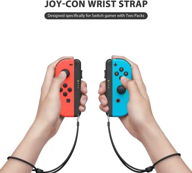 Alt view image 4 of 7 - CORN Joycon Strap Compatible with Switch Joycon, Replacement for Joy Con Straps for Switch 2 Pack, Switch Joycon Straps Adjustable Tightness (Black)