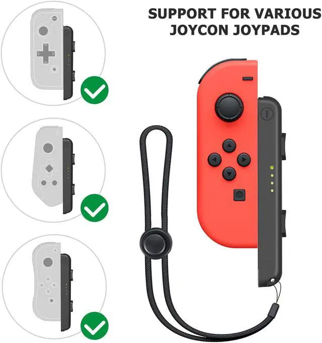 Alt view image 2 of 7 - CORN Joycon Strap Compatible with Switch Joycon, Replacement for Joy Con Straps for Switch 2 Pack, Switch Joycon Straps Adjustable Tightness (Black)