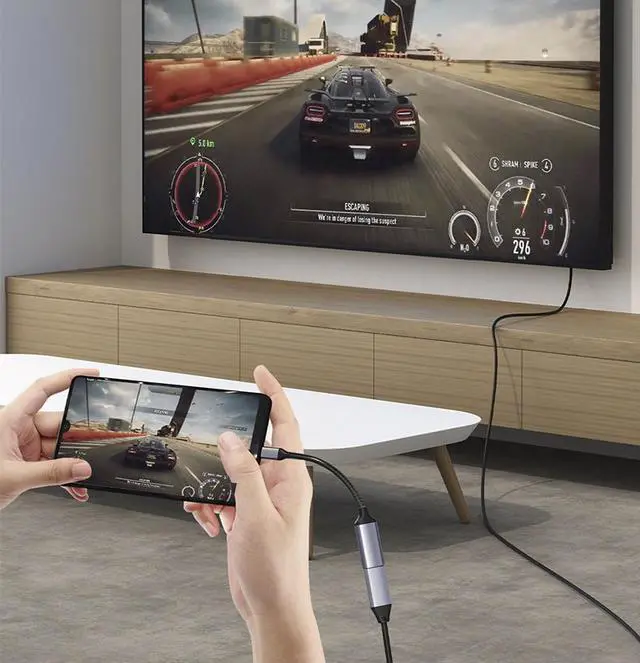 Alt view image 4 of 5 - USB C to DisplayPort 1.4 Adapter, Male to Female, Compatible Thunderbolt 4/3, Type C to DP 1.4 HDR, Support  8K@60Hz, 4K@144Hz, 2K@240Hz For Laptop/PC/Gaming Monitor/TV