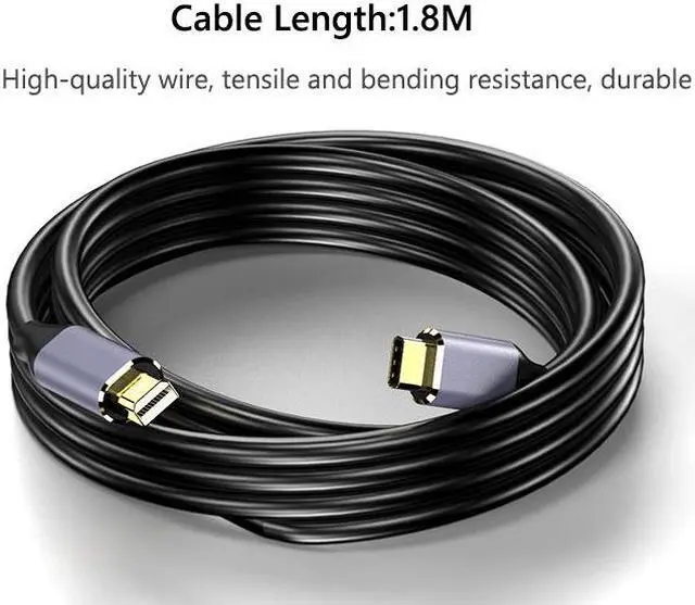 Alt view image 2 of 6 - USB C to Mini DisplayPort Cable,6Ft 4K@60Hz Type-C to Mini Displayport Cable Compatible for MacBook ipad Pro 2018 MateBook, Samsung S9/10,Note8/9 and more