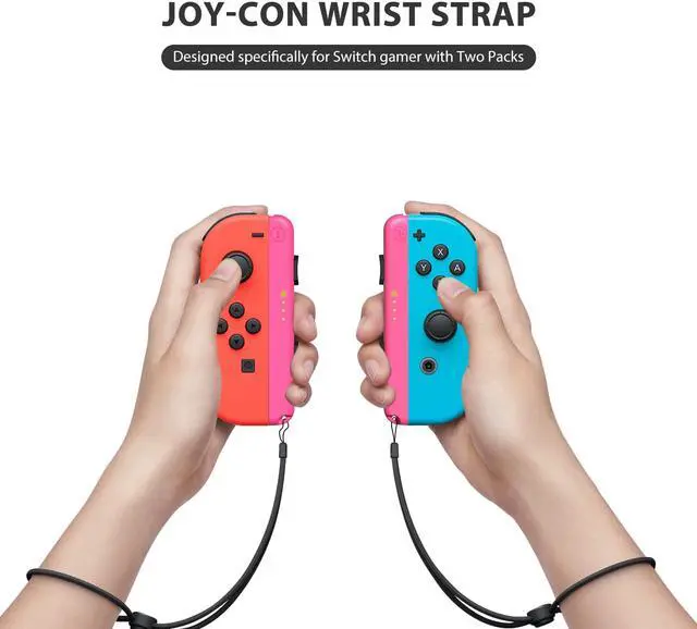 Alt view image 4 of 7 - CORN Joycon Strap Compatible with Switch Joycon, Replacement for Joy Con Straps for Switch 2 Pack, Switch Joycon Straps Adjustable Tightness (Red)