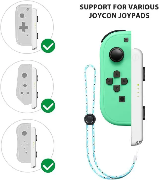 Alt view image 2 of 7 - CORN Joycon Strap Compatible with Switch Joycon, Replacement for Joy Con Straps for Switch 2 Pack, Switch Joycon Straps Adjustable Tightness (White)