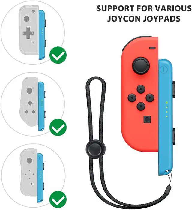 Alt view image 2 of 7 - CORN Joycon Strap Compatible with Switch Joycon, Replacement for Joy Con Straps for Switch 2 Pack, Switch Joycon Straps Adjustable Tightness (Blue)