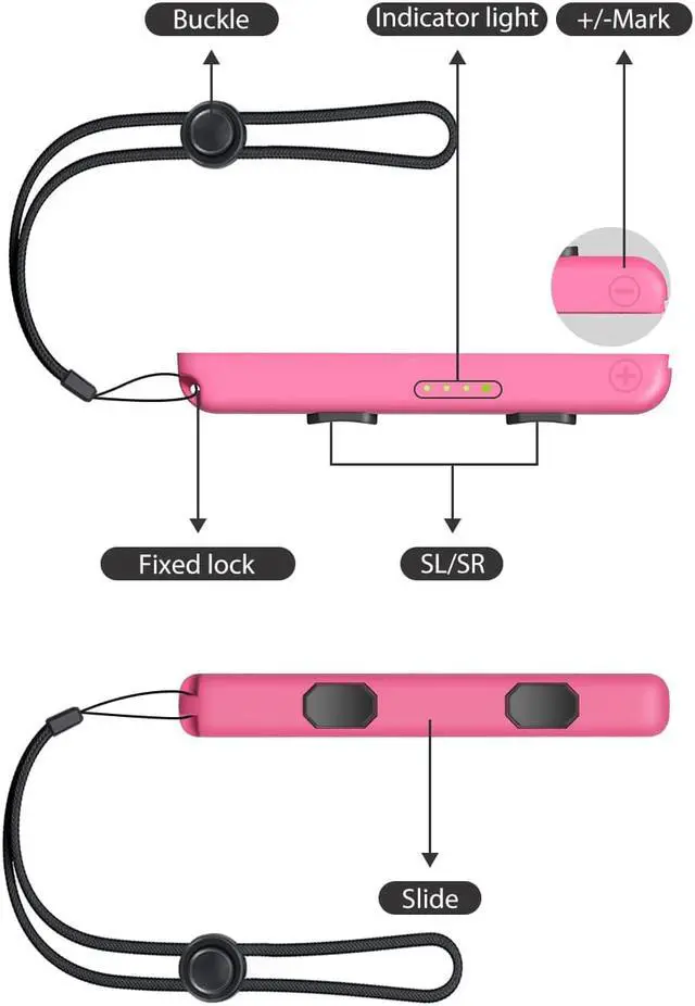 Alt view image 6 of 7 - CORN Joycon Strap Compatible with Switch Joycon, Replacement for Joy Con Straps for Switch 2 Pack, Switch Joycon Straps Adjustable Tightness (Red)