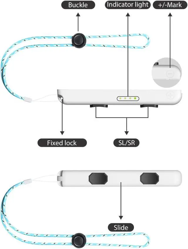 Alt view image 6 of 7 - CORN Joycon Strap Compatible with Switch Joycon, Replacement for Joy Con Straps for Switch 2 Pack, Switch Joycon Straps Adjustable Tightness (White)