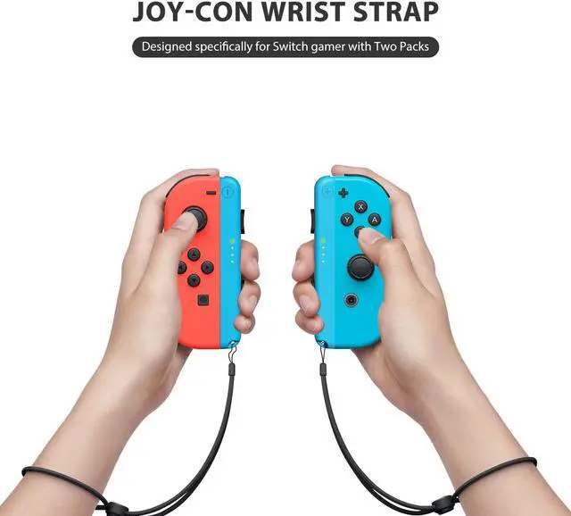 Alt view image 4 of 7 - CORN Joycon Strap Compatible with Switch Joycon, Replacement for Joy Con Straps for Switch 2 Pack, Switch Joycon Straps Adjustable Tightness (Blue)