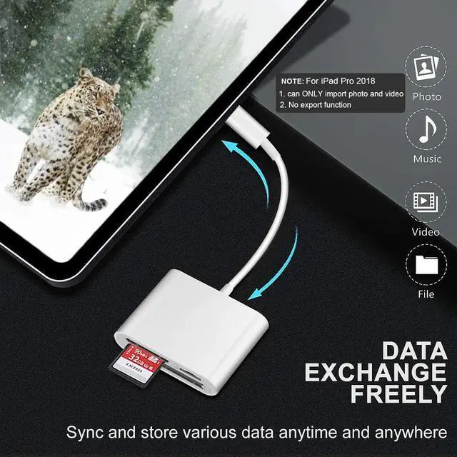 Alt view image 5 of 6 - USB-C SD Card Reader, 3-in-1 SD TF/Micro SD CF Card Reader, USB C Memory Card Reader, Type C OTG Reader Adapter for MacBook, MacBook Pro/Air, iPad Pro 2018, Galaxy S10/S9, Android Cellphones