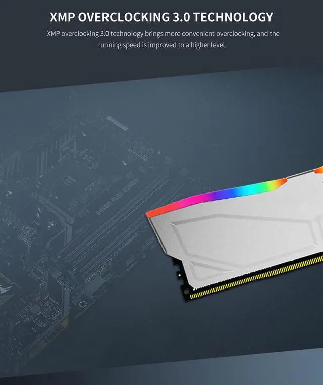 Alt view image 4 of 5 - CORN DDR5 RGB RAM 6400MHz 64GB CL32 Hynix A-Die support AMD EXPO and Intel XMP 3.0 Desktop Compter Memory 64GB (2 x 32GB) DDR5 6400 (PC5 51200)