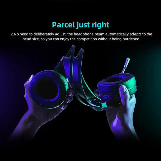 Alt view image 4 of 8 - ThundeRobot H31 Wired Gaming Headphone with Boom Microphone RGB Heaset Stereo Headphones for Laptop Computer PC Gamer Headset