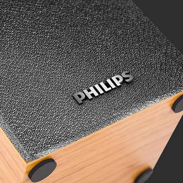 Alt view image 3 of 5 - Philips SPA20 Surround Sound Computer Speakers Desktop Bluetooth Wired Mini Speakers with Wood Housing Bluetooth 5.0 Dual Mode (Wired & Bluetooth) Intelligent Compatibility Plug and Play