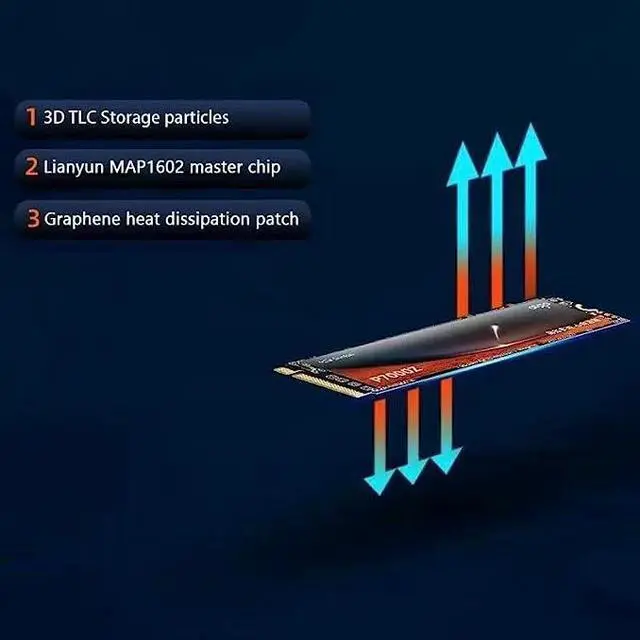 Alt view image 2 of 4 - CORN P7000Z  SSD NVME M.2 2280 ssd 512GB 1TB 2TB  For Desktop PC Laptop PS5 Gen4 Internal Hard Disk Support PCIE4.0 1TB